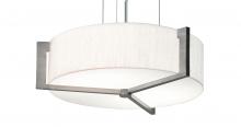  APP1214LAJUDWG-LW - Apex 14'' LED Pendant - Weathered Grey Finish - Linen White Shade