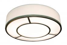  RVEF2032LAJUDSNLW - Reeves - LED 20'' Flush Mount - Satin Nickel Finish - White Linen Shade