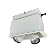  NMRTLGPD-12D1L2030FW - Pull-Down LED Trimless 2-Head MLS, 30W / 2100lm per Head, Flood, 3000K, White, 120V Triac/ELV/0-10V