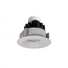  NRMC3-42L127NWW - 4" Marquise III Retrofit, White Baffle/White Flange, 120-277V; 0-10V Dimming, 1300lm / 12W,