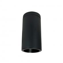  NYLI-6SL1001BBB - 6" Cylinder, Black, Surface Mount, 100W Med Base LED, Refl. Black