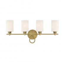  8-530-4-322 - Woodbury 4-Light Bathroom Vanity Light in Warm Brass