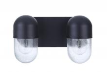  55002-FB - Pill 2 Light Vanity in Flat Black