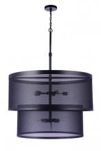  58999-FB - Mesh 9 Light Pendant in Flat Black