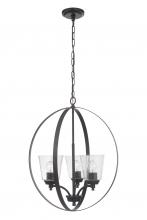  50233-FB - Tyler 3 Light Foyer in Flat Black