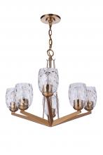  57326-SB - Guiding Star 6 Light Chandelier in Satin Brass