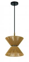  58591-FBWAL - Serena 1 Light Pendant in Flat Black/Walnut