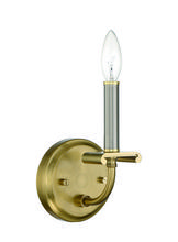  54861-BNKSB - Stanza 1 Light Wall Sconce in Brushed Polished Nickel/Satin Brass