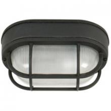  Z396-TB - Oval Bulkhead 1 Light Small Flush/Wall Mount in Textured Black