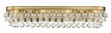  134-VG - Calypso 8 Light Crystal Teardrop Vibrant Gold Sconce