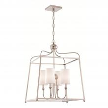  2244-PN - Libby Langdon Sylvan 4 Light Polished Nickel Lantern Chandelier