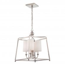  2245-PN - Libby Langdon Sylvan 4 Light Polished Nickel Lantern Chandelier