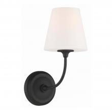 Crystorama 2441-OP-BF - Libby Langdon Sylvan 1 Light Black Forged Sconce