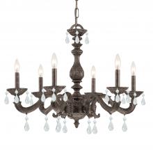  5036-VB-CL-S - Paris Market 6 Light Swarovski Strass Crystal Venetian Bronze Chandelier