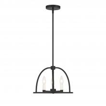  ABB-3003-BK - Abbott 3 Light Black Mini Chandelier