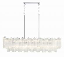  ADD-317-CH-CL - Addis 14 Light Polished Chrome Linear Chandelier