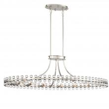  CLO-8897-BN - Clover 12 Light Brushed Nickel Oval Chandelier