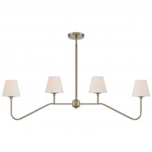  KEE-A3004-VG - Keenan 4 Light Vibrant Gold Linear Chandelier