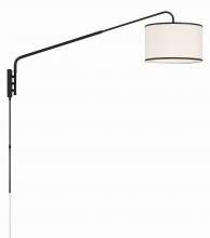  MAL-601-MK - Mallory 1 Light Matte Black Swing Arm Sconce