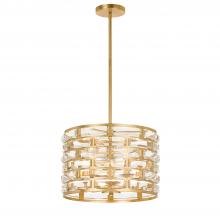  MER-4865-GA - Meridian 5 Light Antique Gold Pendant