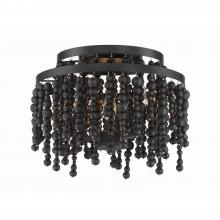  POP-A5073-MK - Poppy 3 Light Matte Black Semi Flush Mount