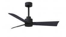  AK-BK-BK-42 - Alessandra 3-blade transitional ceiling fan in matte black finish with matte black blades. Optimiz