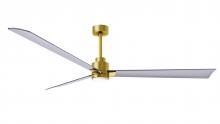  AKLK-BRBR-BN-72 - Alessandra 3-blade transitional ceiling fan in a brushed brass finish with brushed nickel blades.