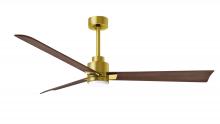  AKLK-BRBR-WN-56 - Alessandra 3-blade transitional ceiling fan in brushed brass finish with walnut blades. Optimized