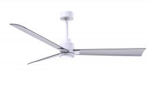  AKLK-MWH-BN-56 - Alessandra 3-blade transitional ceiling fan in matte white finish with brushed nickel blades. Opti