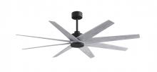  AN-BK-BW-64 - Ariella 8-blade ceiling fan in Matte Black and Barn Wood Tone blades