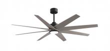  ANLK-BK-BN-64 - Ariella 8-blade ceiling fan in Matte Black and Brushed Nickel blades