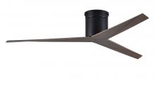  EKH-BK-GA - Eliza-H 3-blade ceiling mount paddle fan in Matte Black finish with gray ash ABS blades.