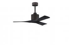  NK-TB-BK-42 - Nan 6-speed ceiling fan in Textured Bronze finish with 42” solid matte black wood blades