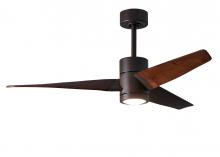  SJ-TB-WN-52 - Super Janet three-blade ceiling fan in Textured Bronze finish with 52” solid walnut tone blades