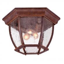  5602BW/SD - Flushmount Collection Ceiling-Mount 3-Light Outdoor Burled Walnut Light Fixture