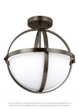  7724602-778 - Alturas contemporary 2-light indoor dimmable ceiling semi-flush mount in brushed oil rubbed bronze f