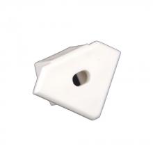  PE-AA45-FEED - END CAP WITH WIRE FEED HOLE FOR PE-AA45, WHITE PLASTIC