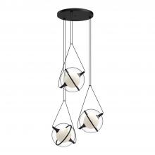  CH76728-BK - Aries 28-in Black LED Chandeliers