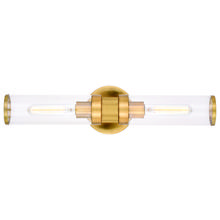  W0390 - Levitt 2 Light Wall Light Satin Brass