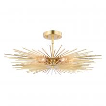  C0228 - Nikko 24-in Semi Flush Ceiling Light Gold