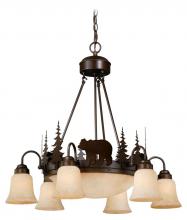  CH55706BBZ - Bozeman 9L Chandelier Burnished Bronze