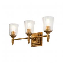  BB1022G-3-F2G - Vetiver 3 Light Vanity In Antique Gold