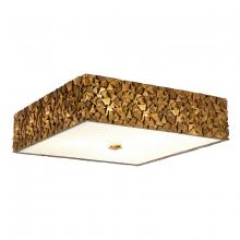  FM1158G-SQ-16 - Mosaic Square 3-Light Flush in Gold