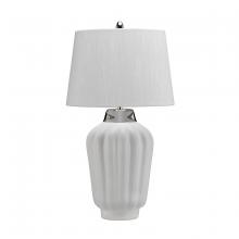  QN-BEXLEY-TL-WPN - Bexley Table Lamp in White and Polished Nickel