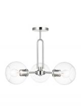  7755703EN7-962 - Three Light Semi-Flush Convertible Pendant