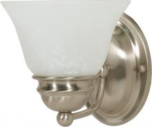  60/6077 - Empire - 1 Light - 7" - Vanity - with Alabaster Glass Bell Shades; Color retail packaging