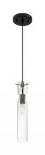  60/6876 - Spyglass - 1 Light Mini Pendant with Clear Glass - Black Finish