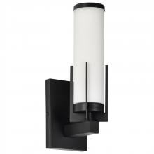  60/8051 - Roselle; 1 Light Vanity; Matte Black with White Glass