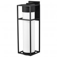  62/1613 - Ledges; 10W LED; Large Wall Lantern; Matte Black with White Opal Glass