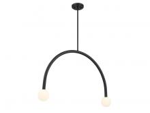  M100132MBK - 2-Light Chandelier in Matte Black